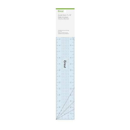 Cricut&#xAE; Blue Acrylic Ruler, 3&#x22; x 18&#x22;